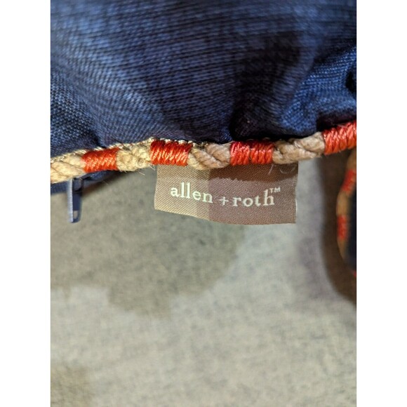 2 x Allen + Roth CORAL Beach Pattern Indoor Outdoor Throw Pillow 15 x 15 - Picture 5 of 5